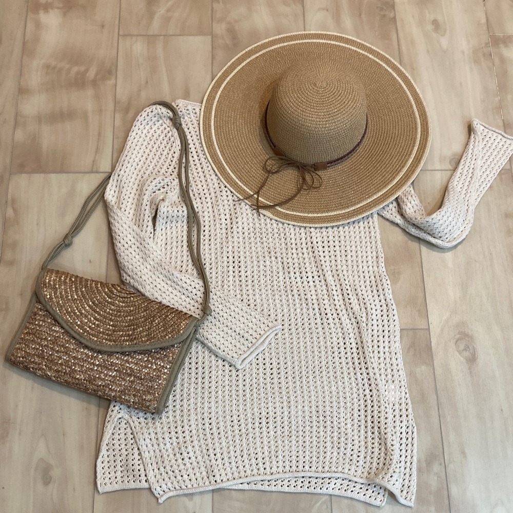 Jeanne Pierre open knit coverup/sweater